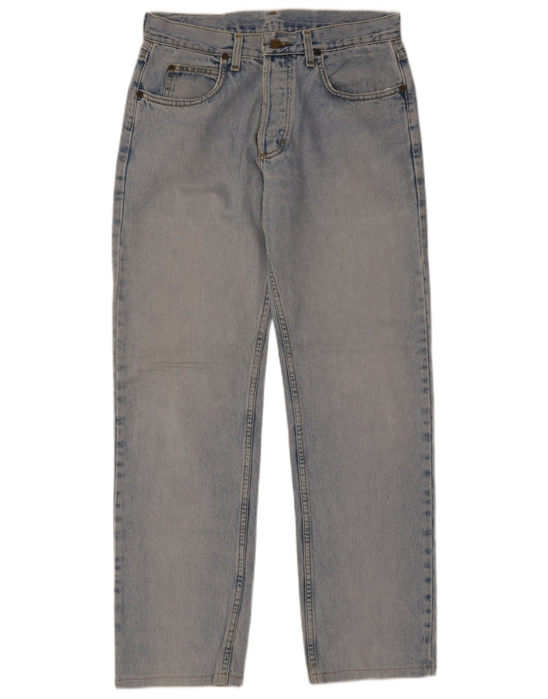 Lee Mens Straight Jeans W33 L34 Blue Cotton