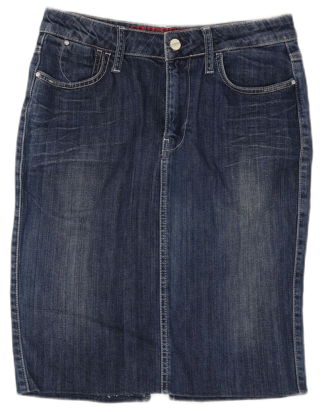 Guess Womens Denim Skirt W28 Medium Blue