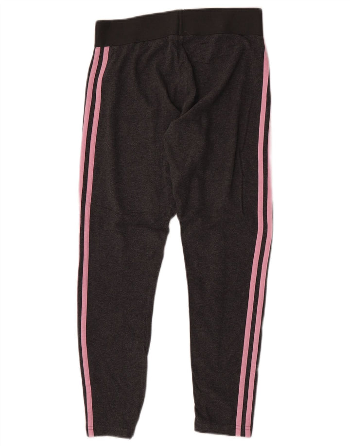 Adidas Womens Crop Leggings UK 8/10 Small  Grey Cotton