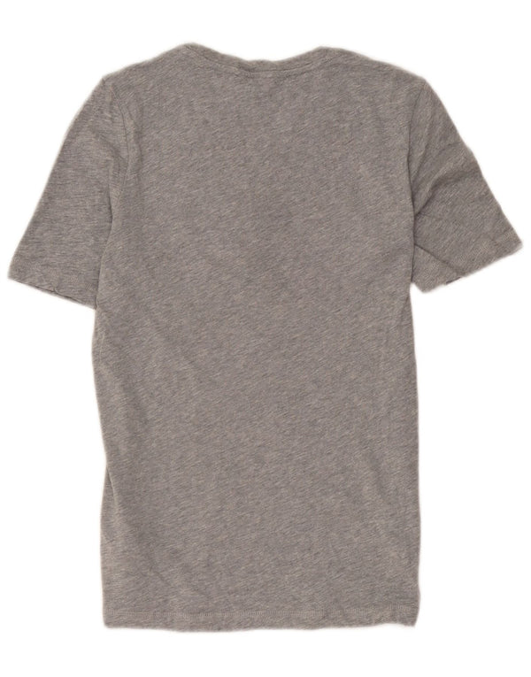 Tommy Hilfiger Womens Graphic T-Shirt Top UK 2 2XS Grey Cotton