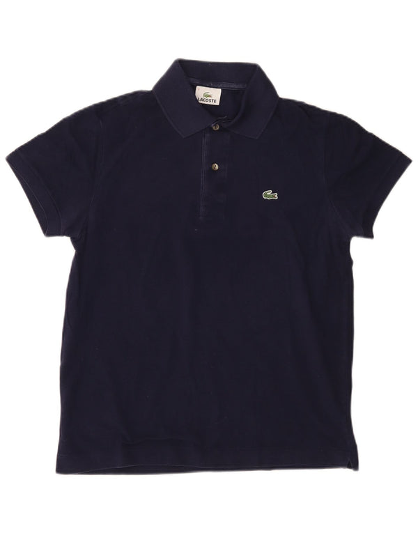 LACOSTE Mens Polo Shirt Size 3 Small Navy Blue Cotton