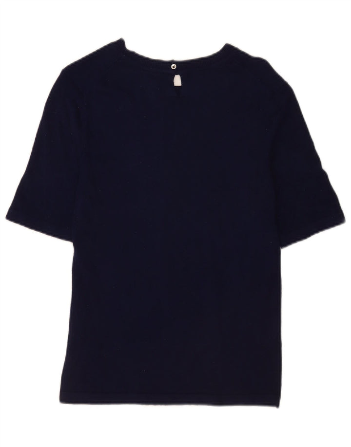 Zara Womens T-Shirt Top UK 14 Large Navy Blue