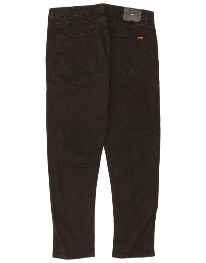 Liu Jo Mens Fred Regular Cropped Jeans W36 L29 Black Cotton