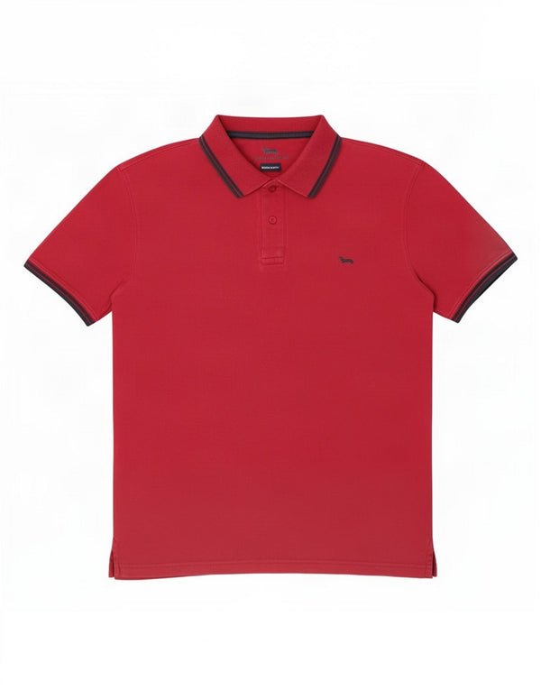 Harmont & Blaine Mens Regular Fit Polo Shirt Large Red Cotton