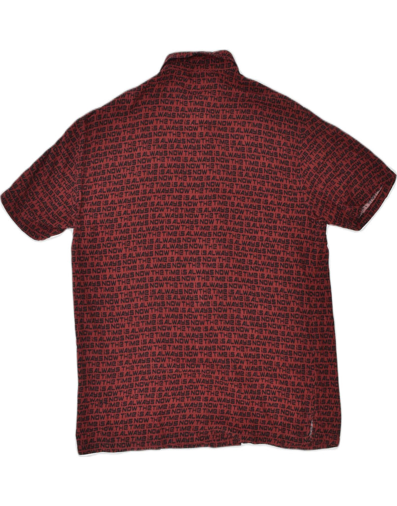 BERSHKA Mens Short Sleeve Graphic Shirt Medium Red | Vintage | Thrift | Second-Hand | Used Clothing | Messina Hembry 