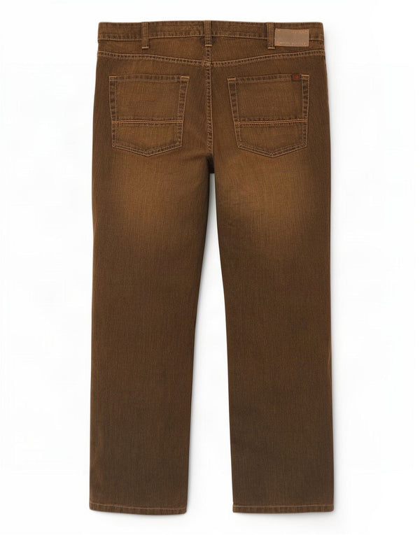 Camel Active Mens Straight Jeans W38 L30 Brown Cotton