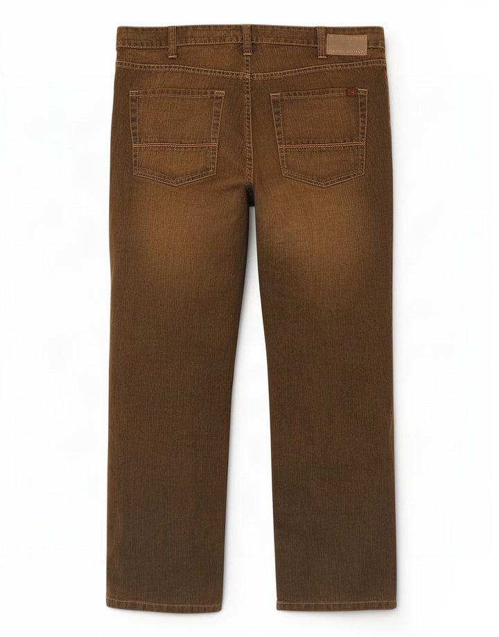 Camel Active Mens Straight Jeans W38 L30 Brown Cotton