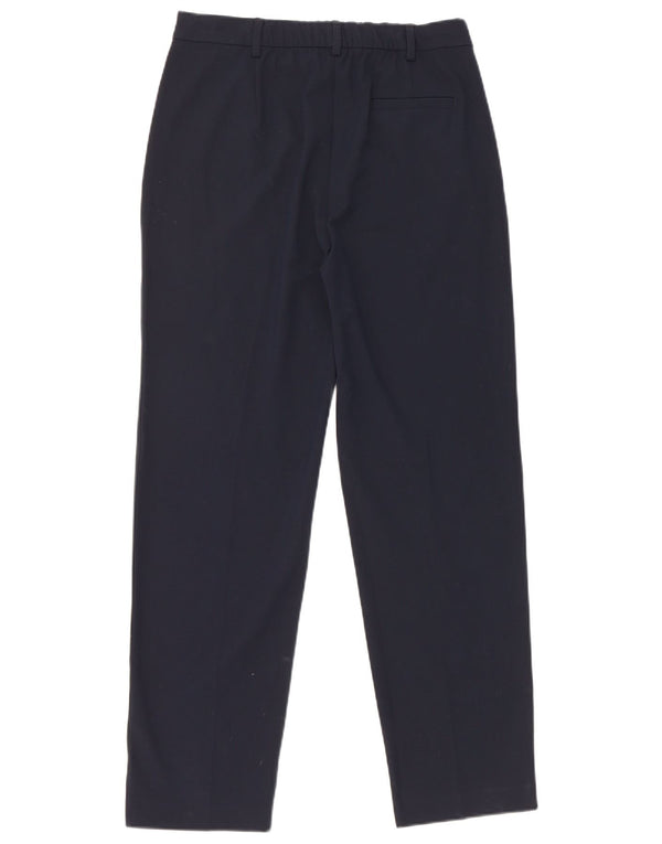 Marks & Spencer Womens Tapered Chino Trousers UK 10 Small W28 L28 Navy Blue
