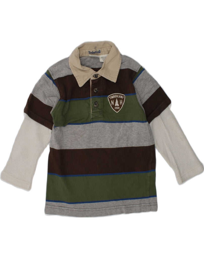 TIMBERLAND Boys Long Sleeve Rugby Polo Shirt 3-4 Years Multicoloured | Vintage Timberland | Thrift | Second-Hand Timberland | Used Clothing | Messina Hembry 