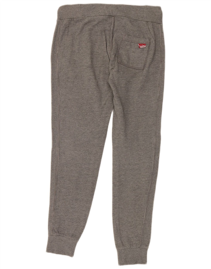 Superdry Womens Tracksuit Trousers Joggers UK 16 Large  Grey Cotton