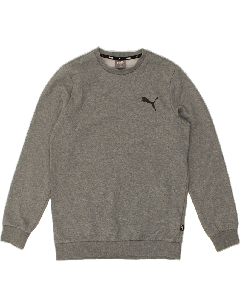 PUMA Mens Sweatshirt Jumper Small Grey Cotton | Vintage Puma | Thrift | Second-Hand Puma | Used Clothing | Messina Hembry 