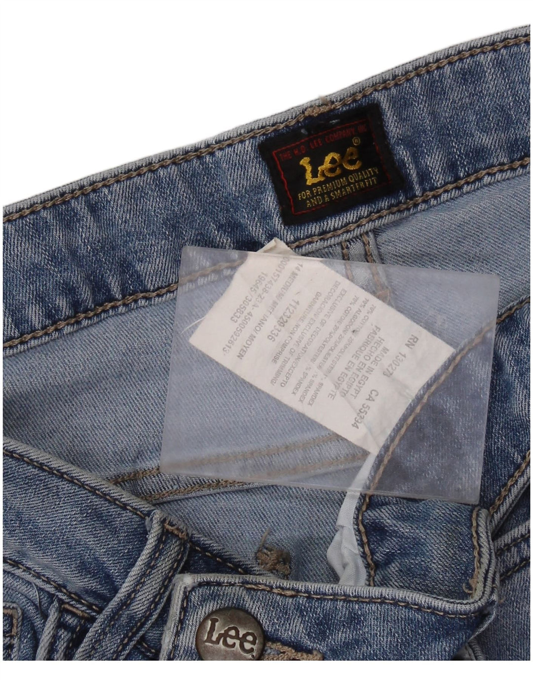 Lee Womens High Rise Capri Jeans US 14 Large W32 L20 Blue Cotton