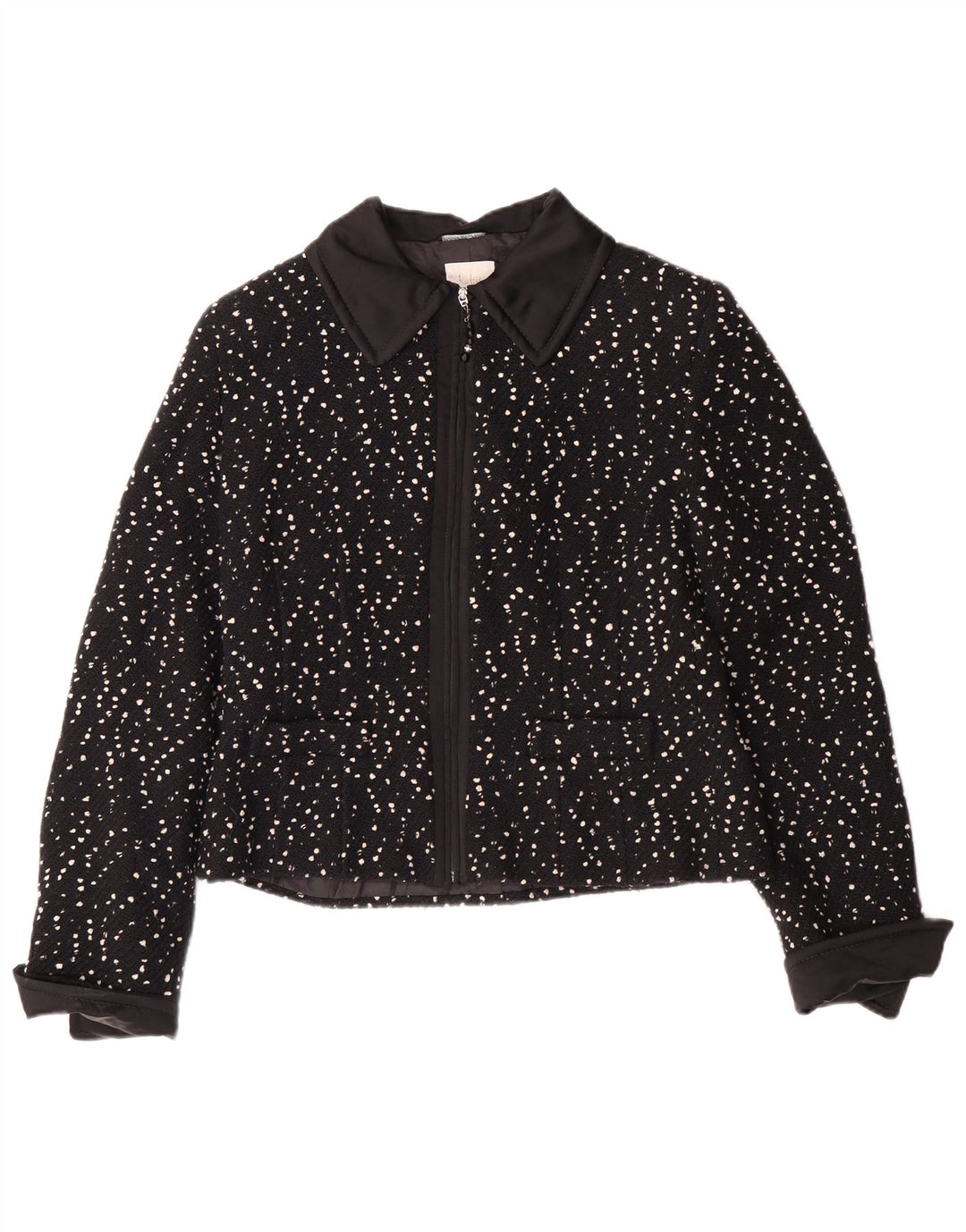 RENATO BALESTRA Womens Bolero Jacket IT 44 Medium Black Flecked Wool