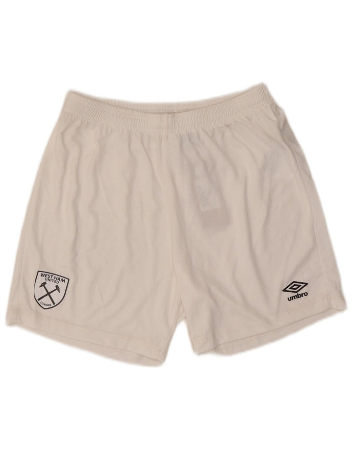 Umbro Mens West Ham United F.C Sport Shorts Medium  White Polyester