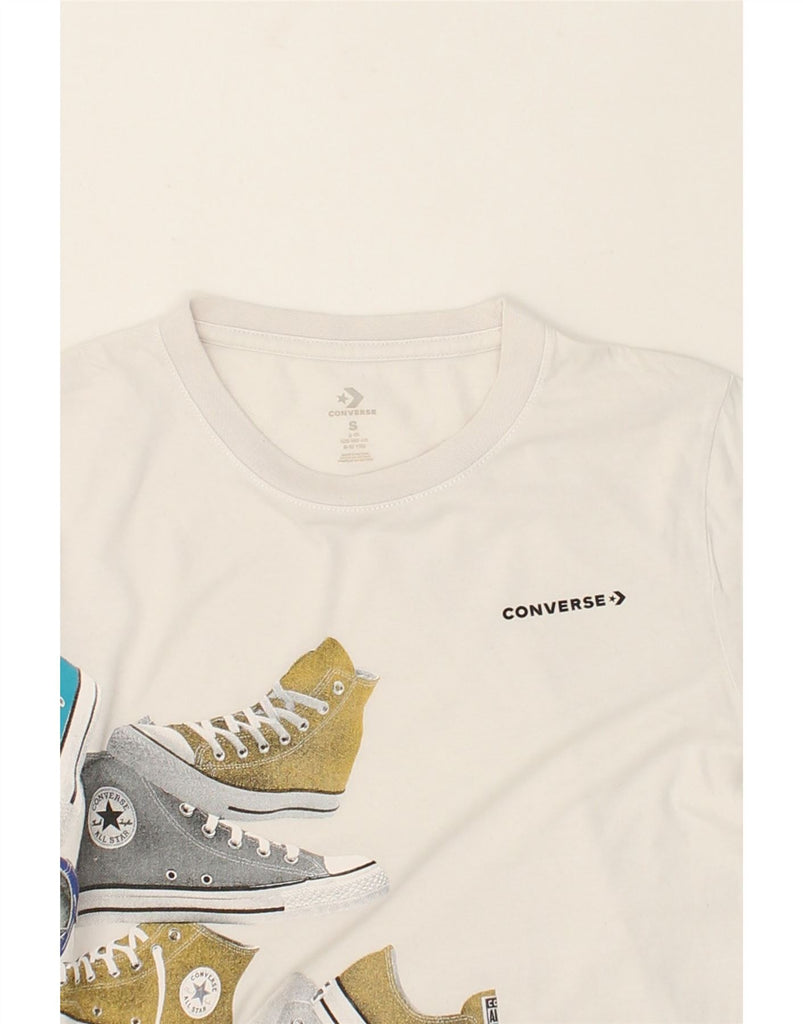 CONVERSE Boys Graphic T-Shirt Top 8-9 Years Small  White | Vintage Converse | Thrift | Second-Hand Converse | Used Clothing | Messina Hembry 