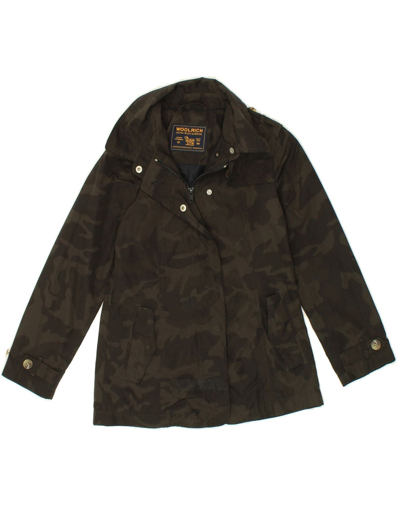 WOOLRICH Girls Military Jacket 7-8 Years Grey Camouflage Vintage Woolrich and Second-Hand Woolrich from Messina Hembry 