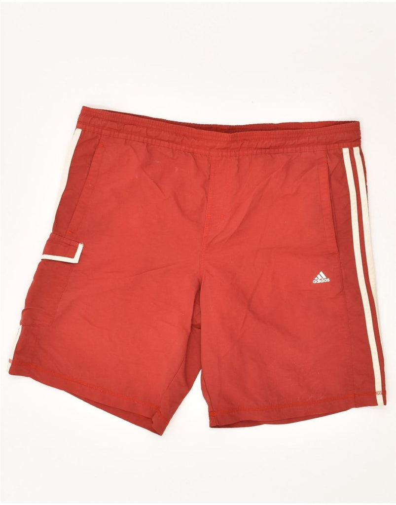 ADIDAS Mens Sport Shorts XL Red Polyester | Vintage Adidas | Thrift | Second-Hand Adidas | Used Clothing | Messina Hembry 