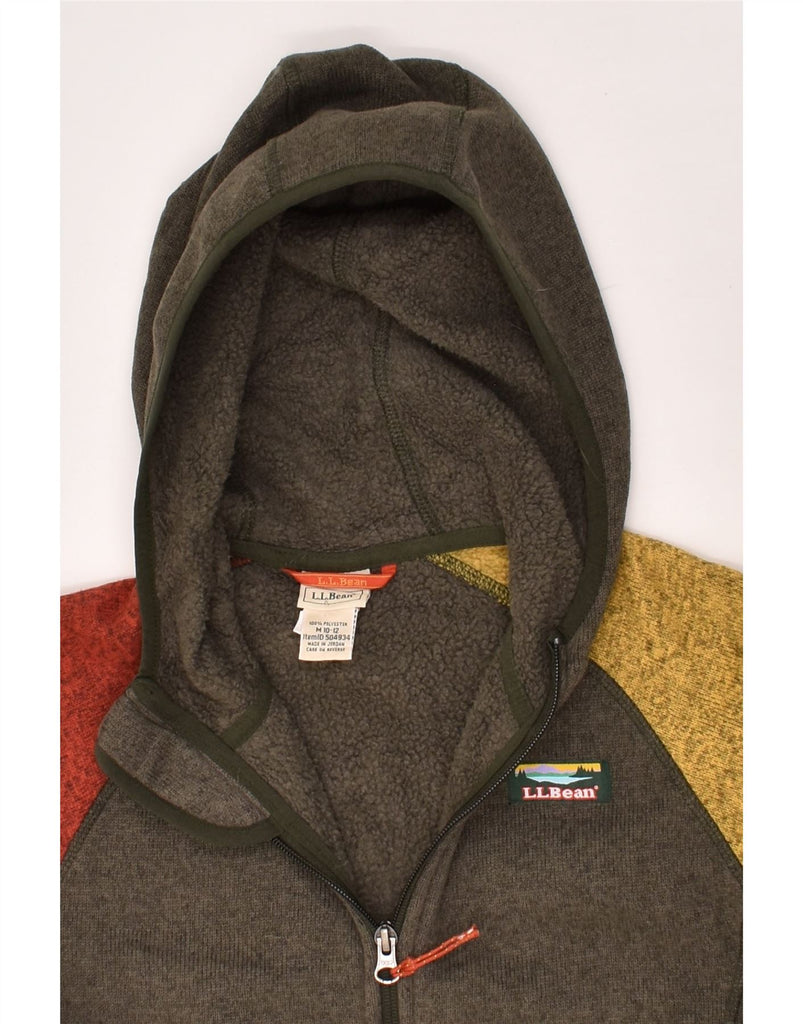 L.L.BEAN Girls Zip Hoodie Sweater 10-11 Years Medium   Brown Colourblock | Vintage L.L.Bean | Thrift | Second-Hand L.L.Bean | Used Clothing | Messina Hembry 