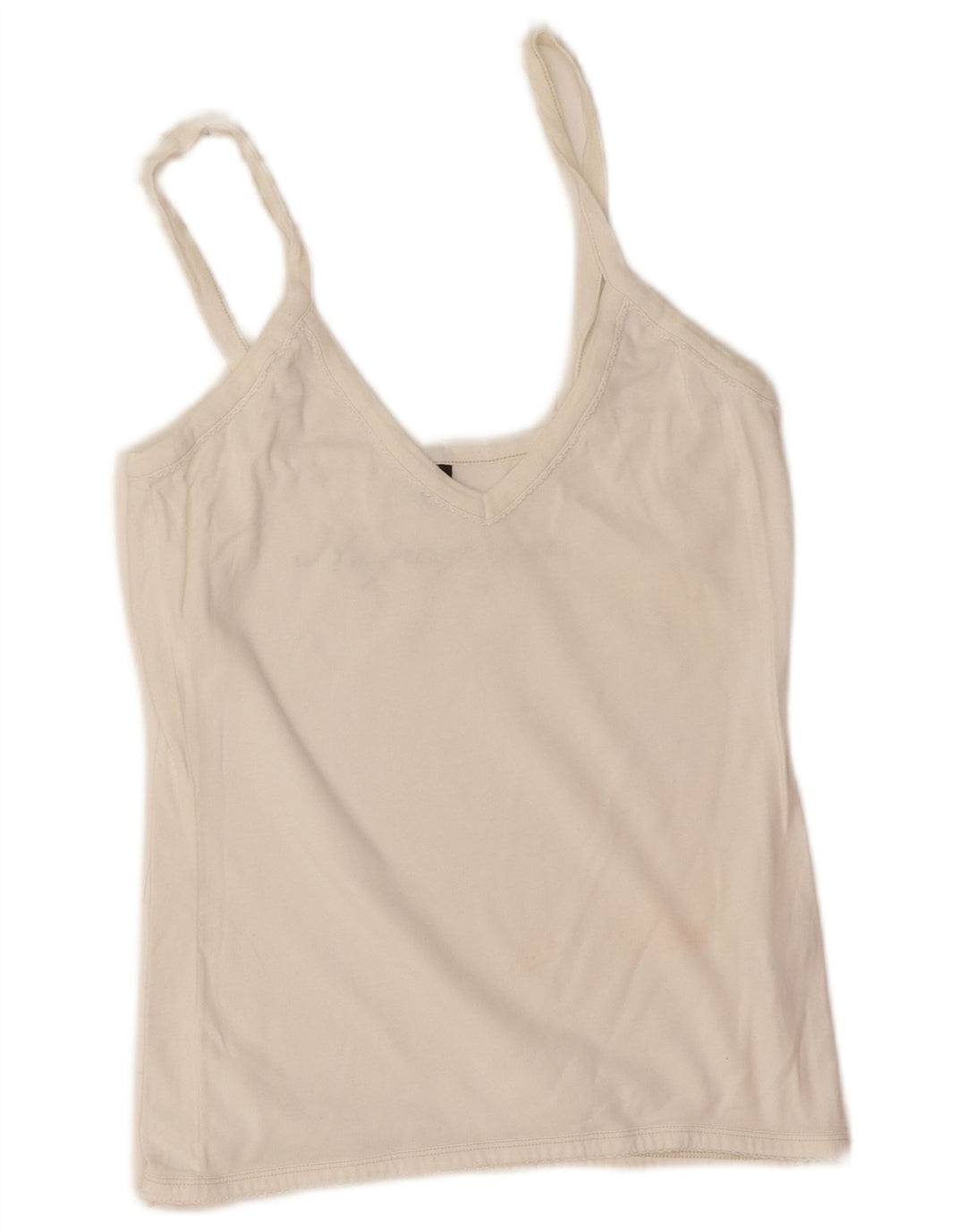 Napapijri Womens Cami Top UK 14 Large White Cotton
