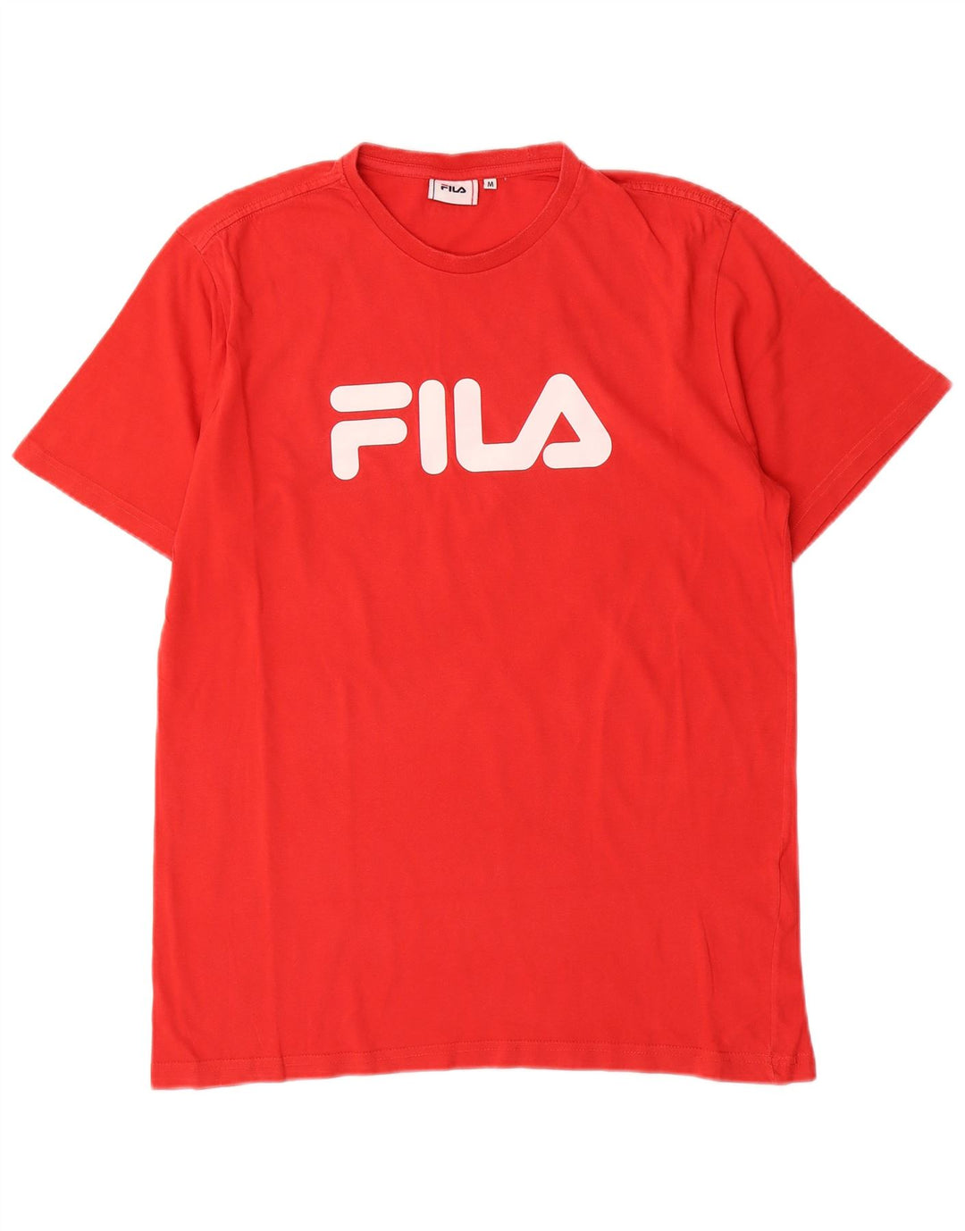 Fila Mens Graphic T-Shirt Top Medium Red Cotton