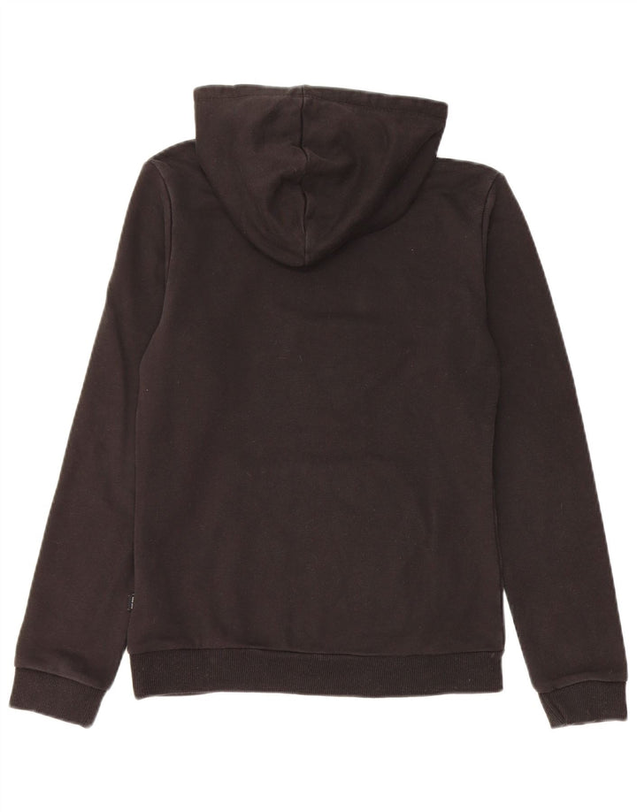 PUMA Girls Graphic Hoodie Jumper 13-14 Years Black Cotton