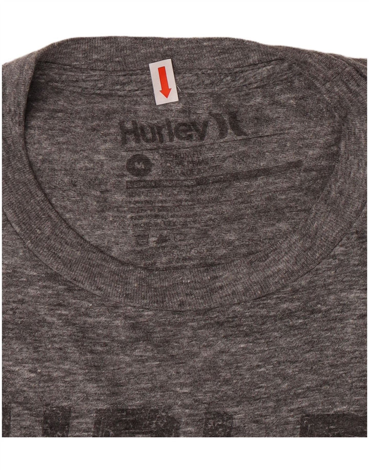 Hurley Mens Regular Fit Graphic T-Shirt Top Medium Grey