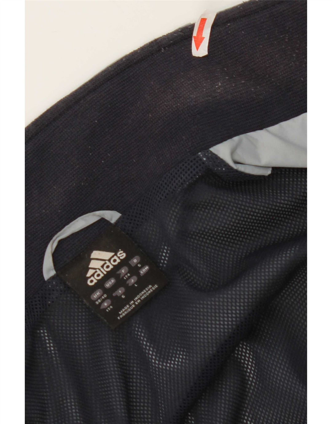 Adidas Mens Tracksuit Top Jacket UK 38/40 Medium Navy Blue Colourblock