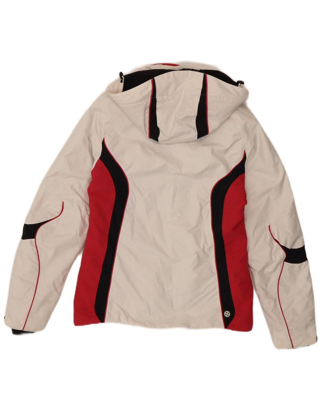 Colmar Womens Hooded Ski Jacket IT 42 Medium White Colourblock Sports