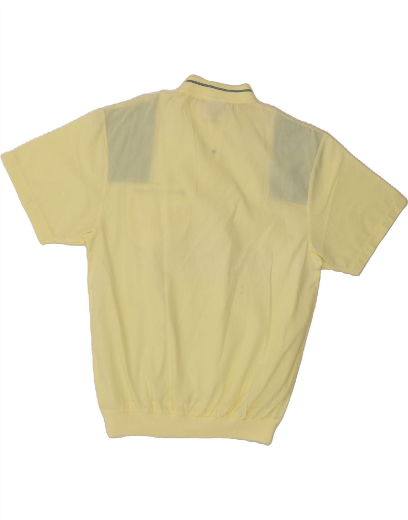 NEW FAST Mens Short Sleeve Pullover Shirt IT 48/50 Medium Yellow Geometric Vintage New Fast and Second-Hand New Fast from Messina Hembry 