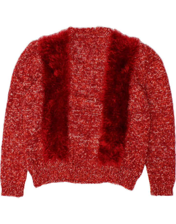 VINTAGE Womens V-Neck Jumper Sweater UK 16 Large Red Vintage Vintage and Second-Hand Vintage from Messina Hembry 
