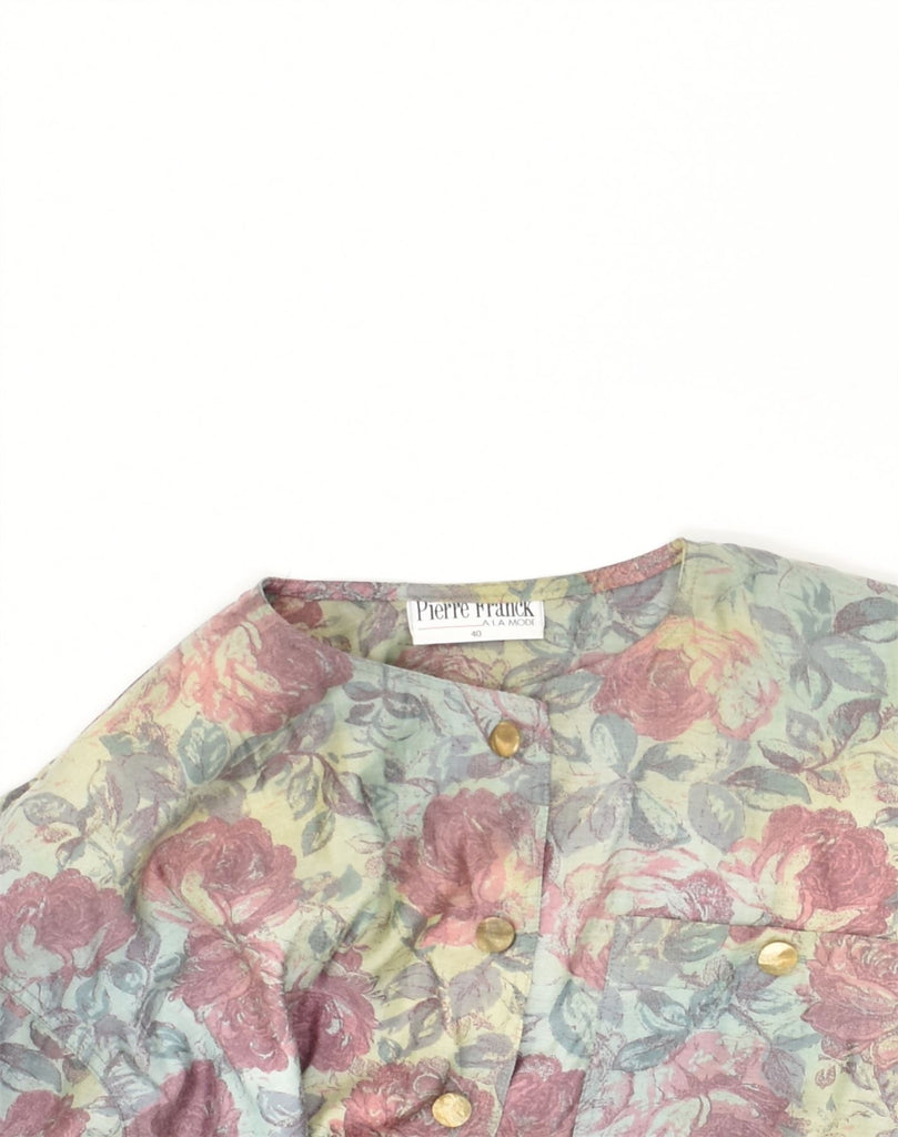 VINTAGE Womens Shirt EU 40 Medium Multicoloured Floral Acetate | Vintage Vintage | Thrift | Second-Hand Vintage | Used Clothing | Messina Hembry 