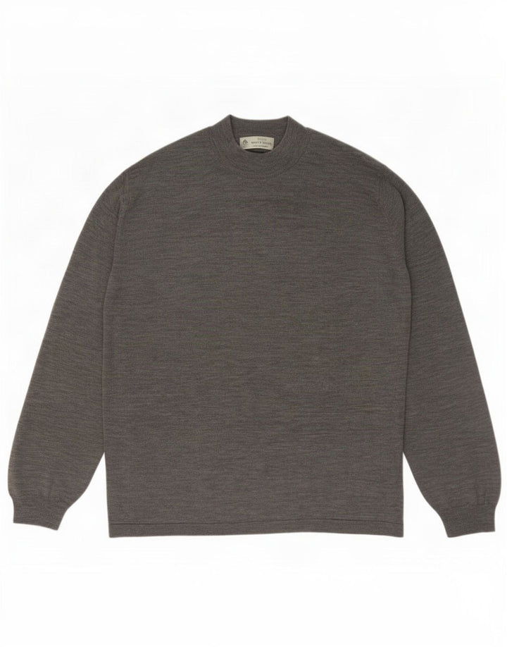 Marks & Spencer Mens Turtle Neck Jumper Sweater Large Grey Flecked