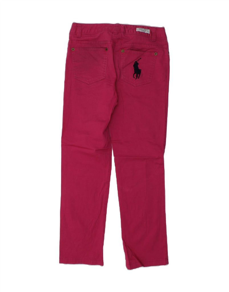 POLO RALPH LAUREN Girls Straight Casual Trousers 9-10 Years W26 L22 Pink | Vintage Polo Ralph Lauren | Thrift | Second-Hand Polo Ralph Lauren | Used Clothing | Messina Hembry 