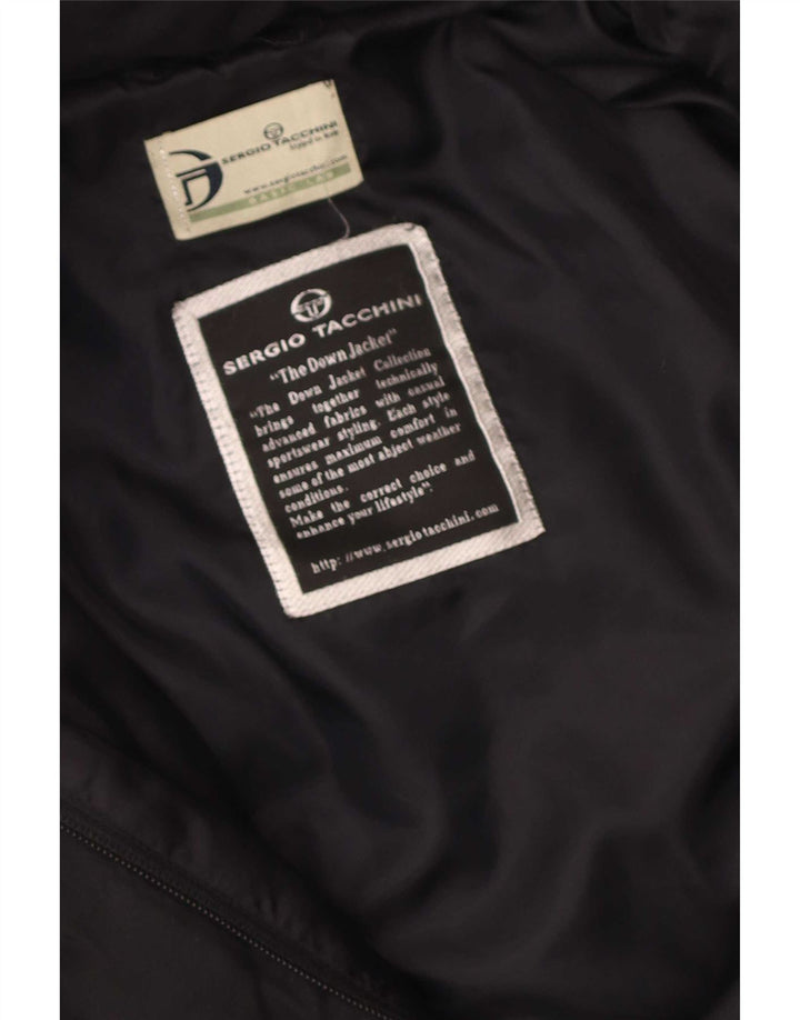 Sergio Tacchini Womens Hooded Padded Coat UK 16 Large Black