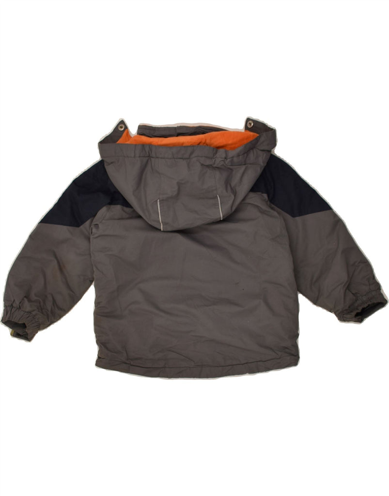 OSH KOSH Boys Hooded Windbreaker Jacket 3-4 Years Grey Colourblock | Vintage Osh Kosh | Thrift | Second-Hand Osh Kosh | Used Clothing | Messina Hembry 