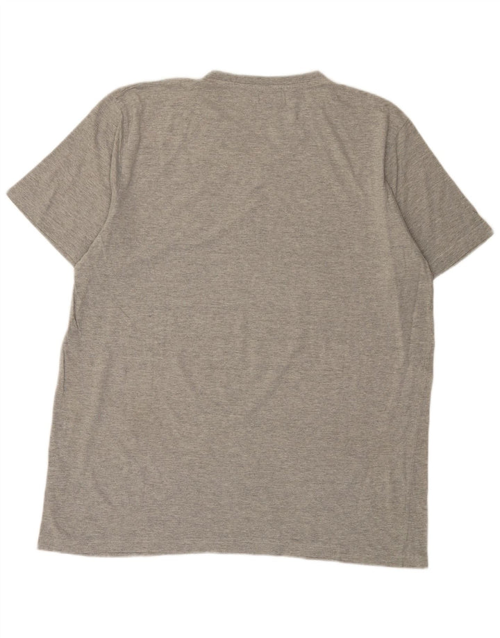 Kappa Mens T-Shirt Top 3XL Grey Cotton