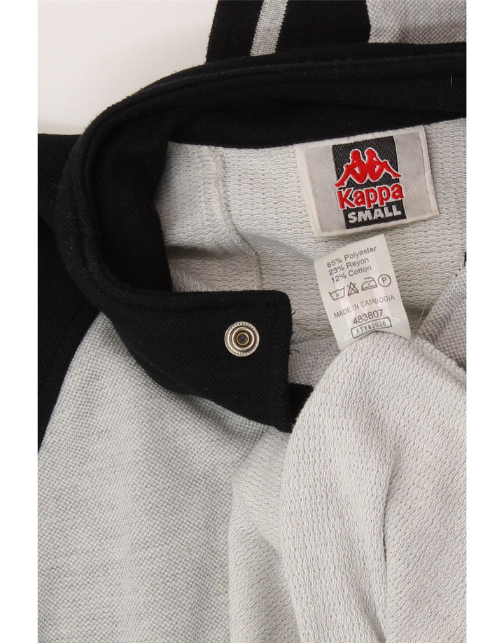 KAPPA Mens Graphic Loose Fit Varsity Jacket Small Grey Colourblock