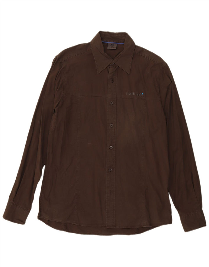 NORTH SAILS Mens Shirt Large Brown Cotton