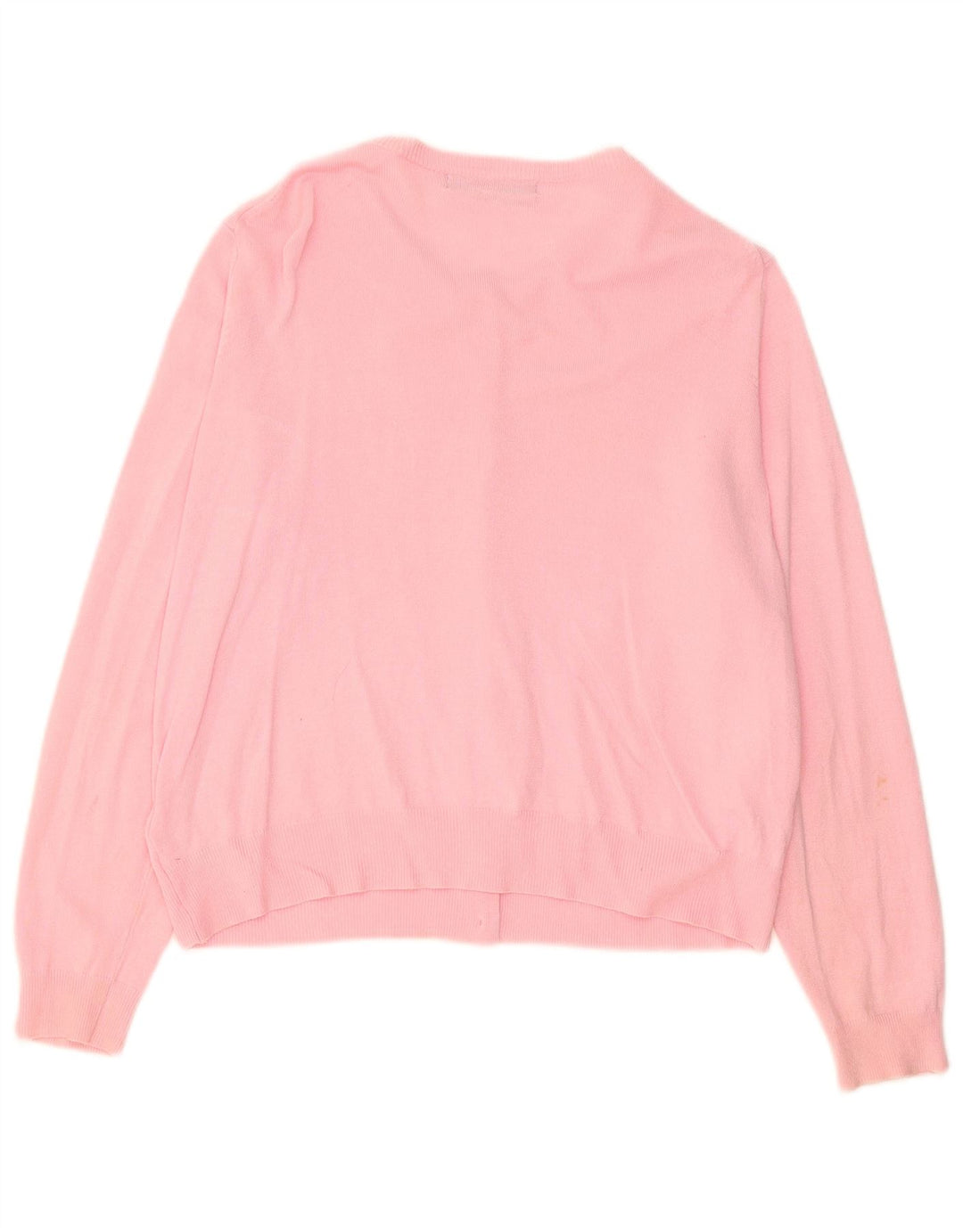 Marks & Spencer Womens Cardigan Sweater UK 14 Large  Pink Viscose