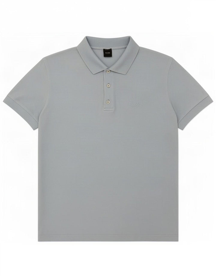 Hugo Boss Mens Polo Shirt Medium Blue Cotton