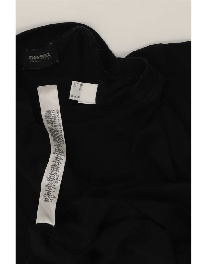 Diesel Mens Graphic T-Shirt Top XL Black Cotton