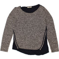 OASIS Womens Blouse Top UK 12 Medium Navy Blue Colourblock Polyester Vintage Oasis and Second-Hand Oasis from Messina Hembry 