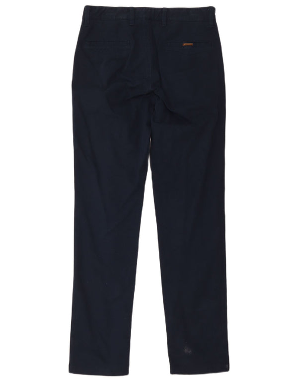 Massimo Dutti Mens Casual Fit Chino Trousers EU 38 Small W30 L31 Navy Blue