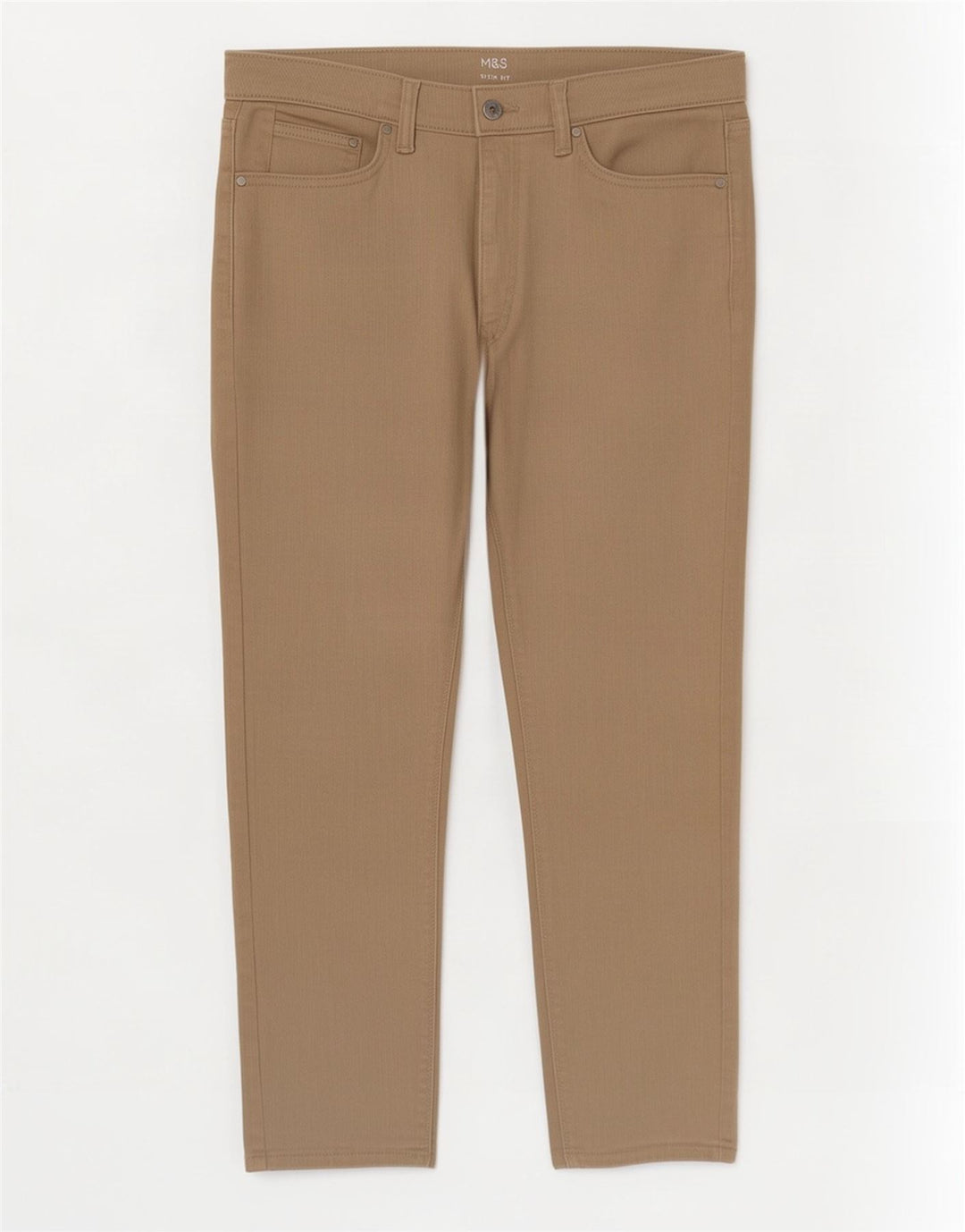 Marks & Spencer Womens Slim Jeans W34 L29 Beige Cotton