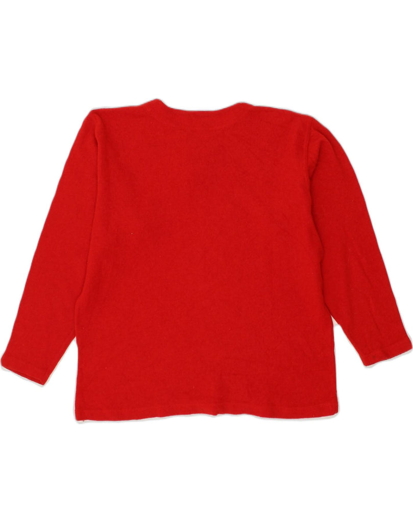 VINTAGE Womens Crew Neck Jumper Sweater UK 18 XL Red Wool | Vintage Vintage | Thrift | Second-Hand Vintage | Used Clothing | Messina Hembry 