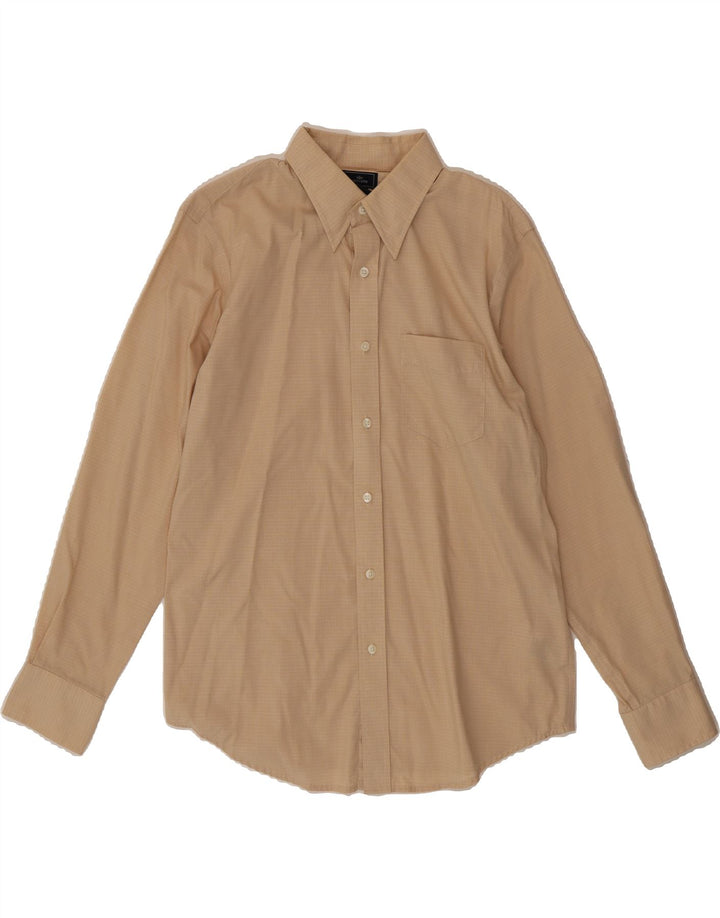 DOCKERS Mens Shirt Size 15 1/2 Medium Beige Check Cotton Vintage Dockers and Second-Hand Dockers from Messina Hembry 