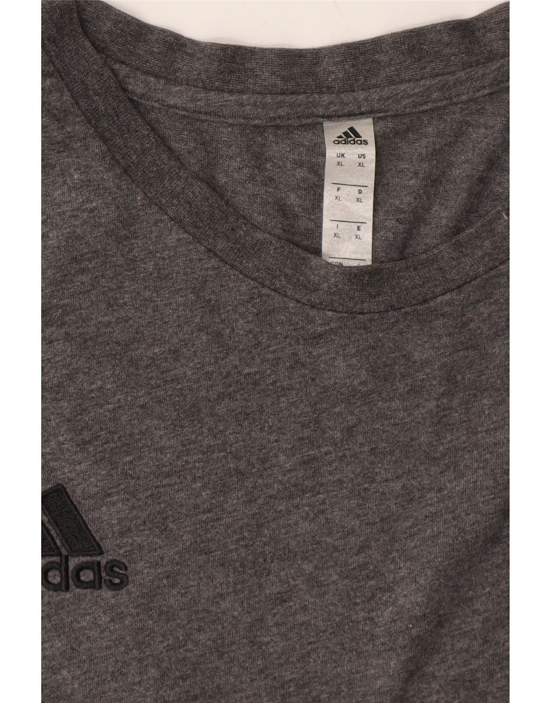 ADIDAS Mens T-Shirt Top XL Grey Cotton Vintage Adidas and Second-Hand Adidas from Messina Hembry 