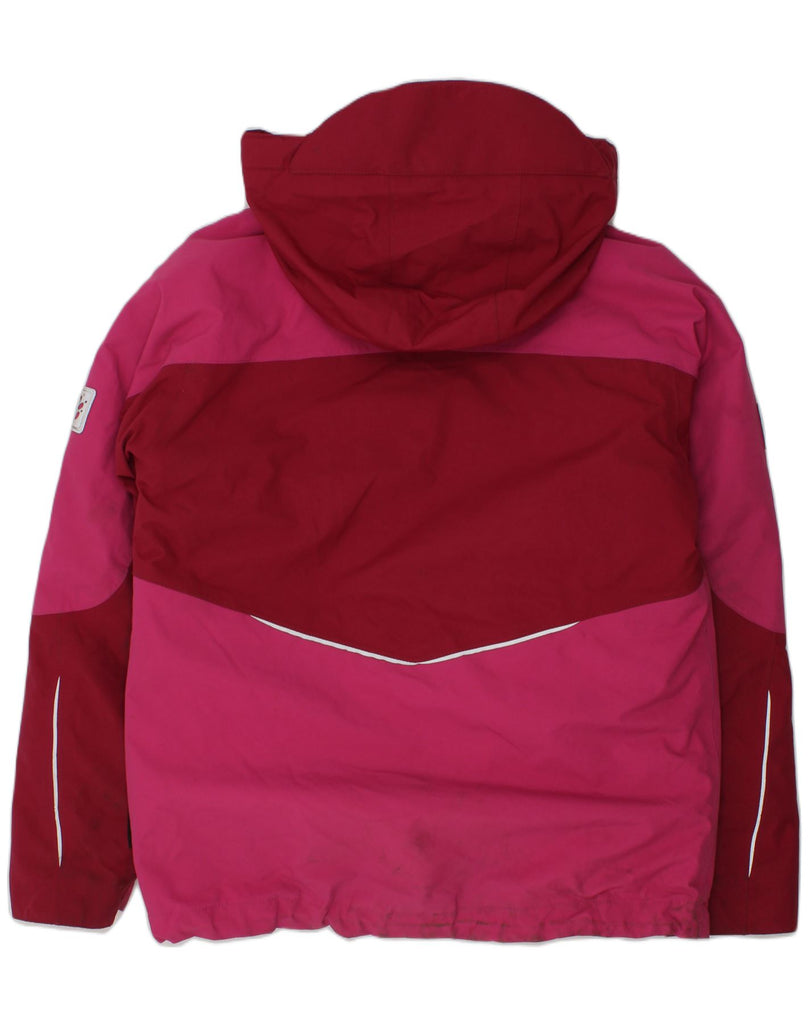 JACK WOLFSKIN Girls Hooded Windbreaker Jacket 7-8 Years Pink Colourblock | Vintage Jack Wolfskin | Thrift | Second-Hand Jack Wolfskin | Used Clothing | Messina Hembry 