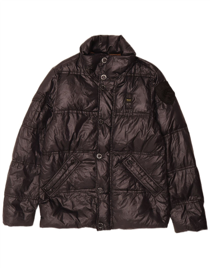 Blauer Mens Padded Jacket UK 38 Medium Black Polyamide