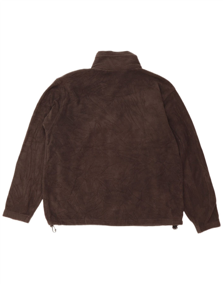 Columbia Mens Fleece Jacket UK 40 Large Brown Polyester